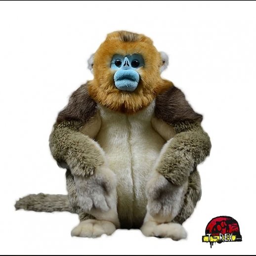 comprar pelúcia de animal exótico macaco-dourado-de-nariz-arrebirado 32cm