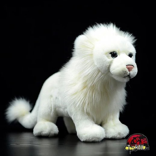 comprar pelúcia de animal exótico leão branco 28cm