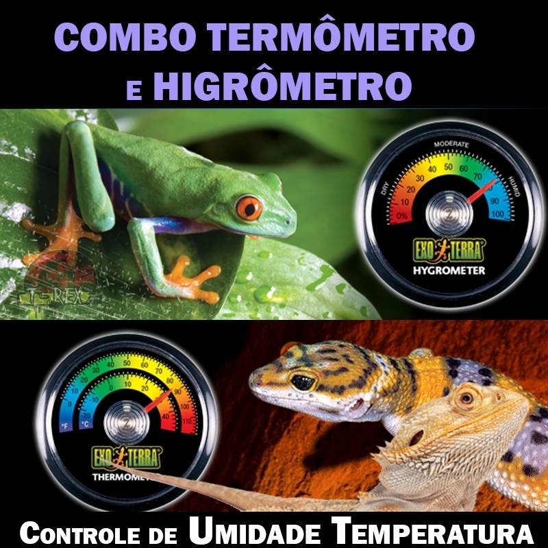 Termometro e Higrometro para Répteis